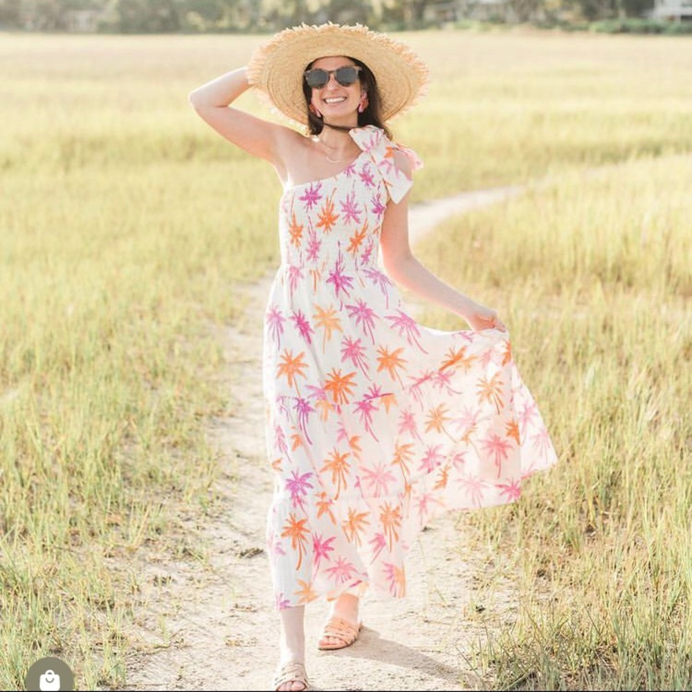 Victoria Dunn with TWO ribbon ties Small Lauren dress palm beach